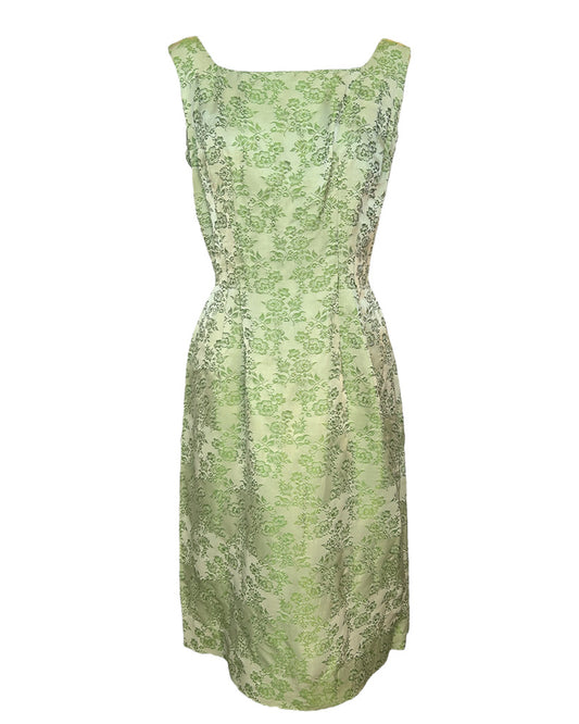 1960s Sage Florals Dress
