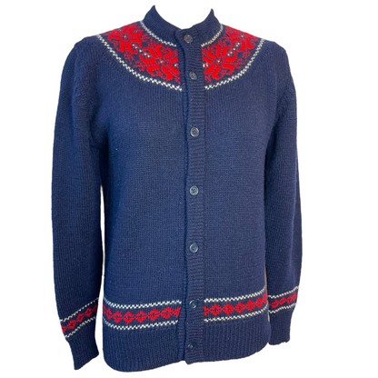 Vintage Navy Fair Isle Cardigan