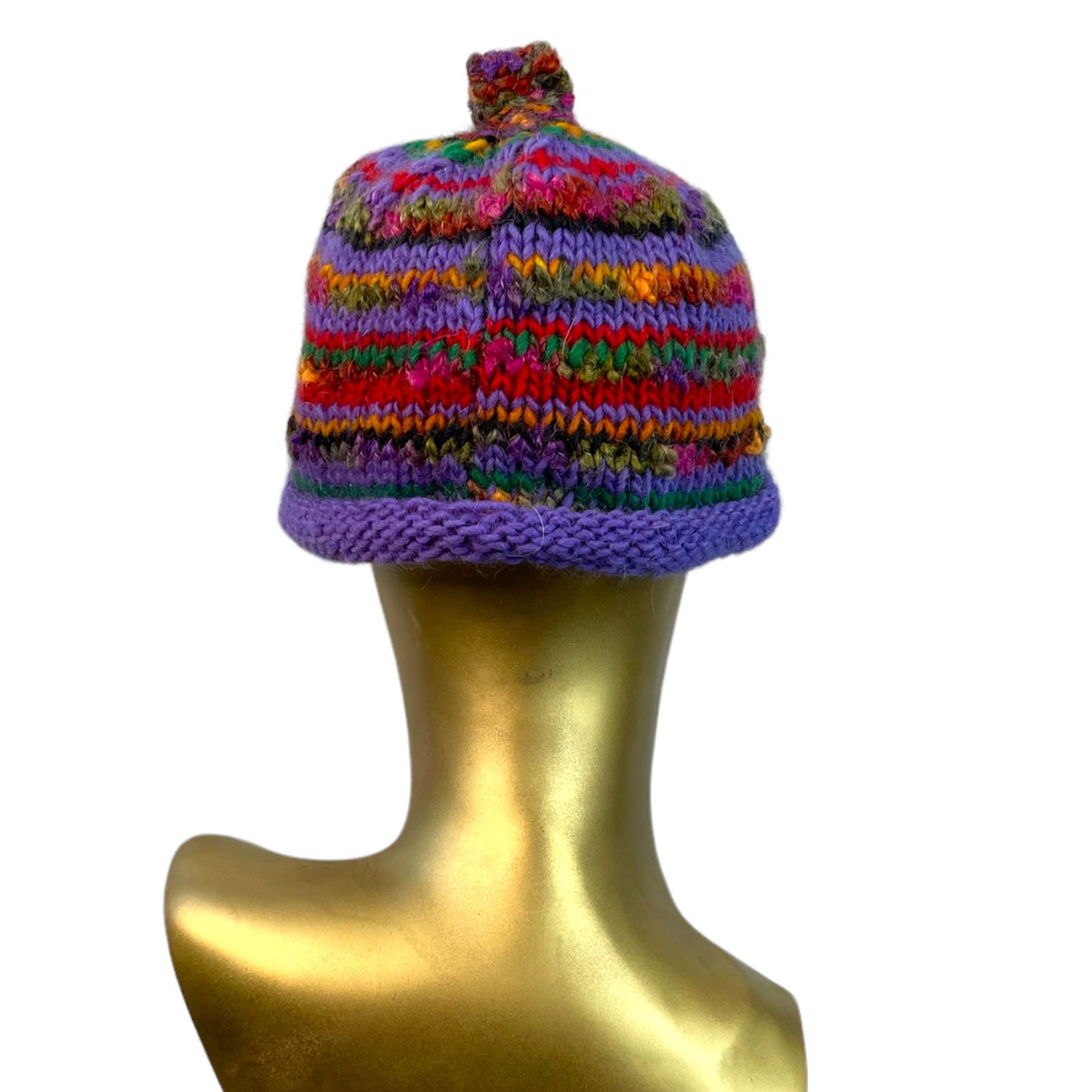 Agnes Hat, Purple Multi Stripe