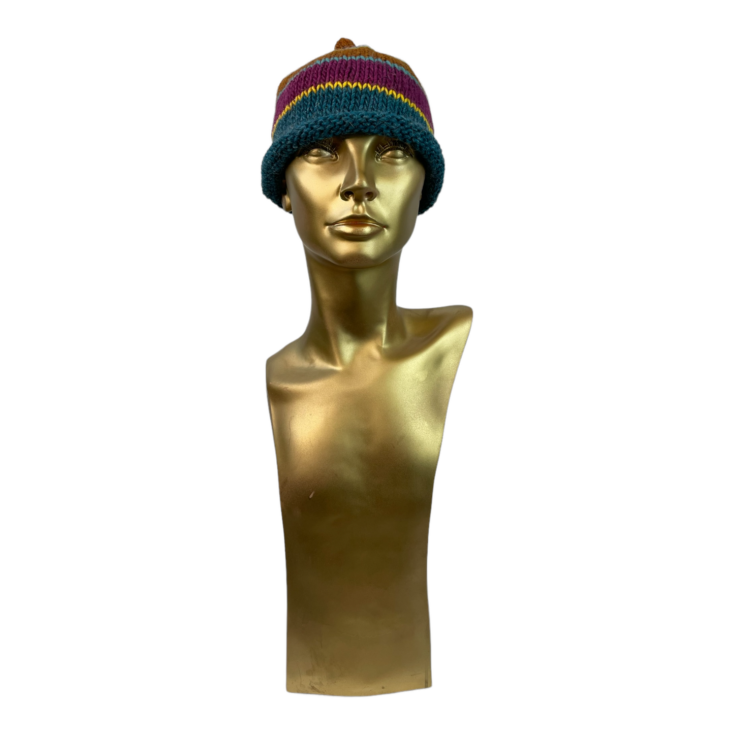 Agnes Hat, Earthtone Stripe
