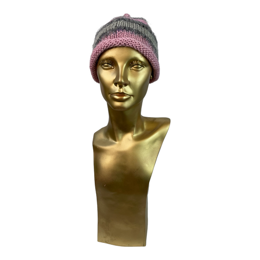 Agnes Hat, Soft Pink & Grey