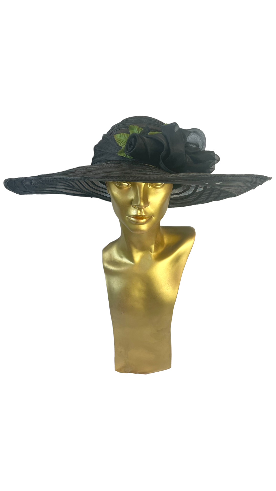 Vintage Black Garden Party Hat