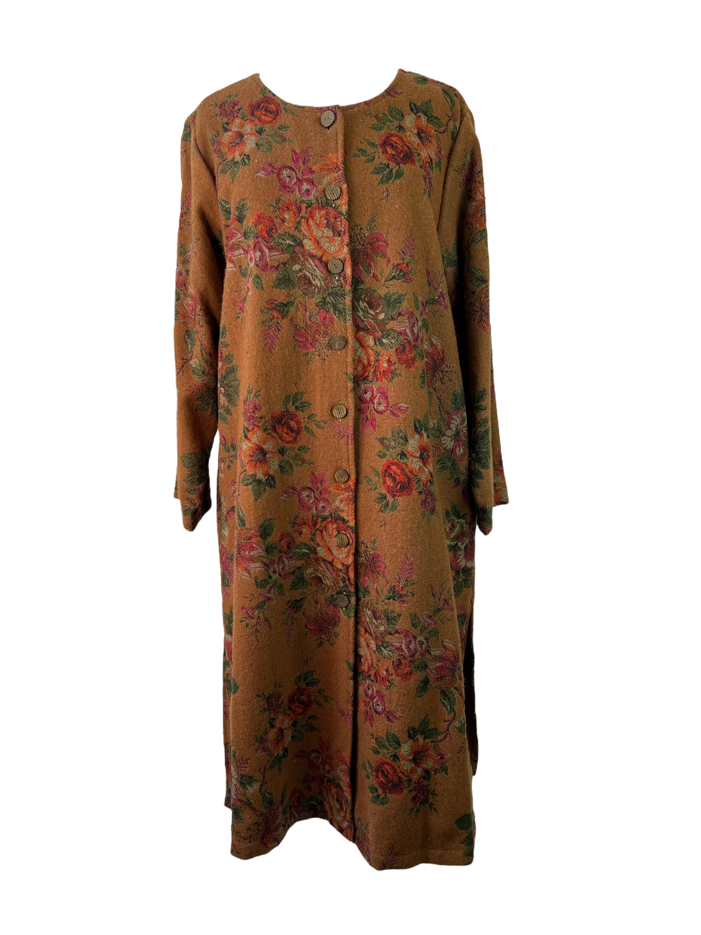 Vintage Warm Tones Floral Coat