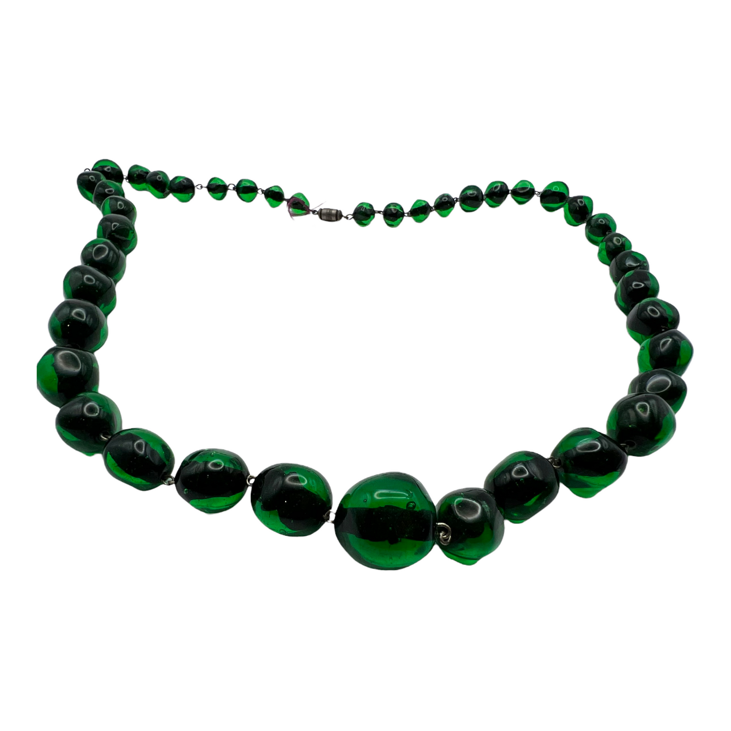 Vintage Green Beads Necklace