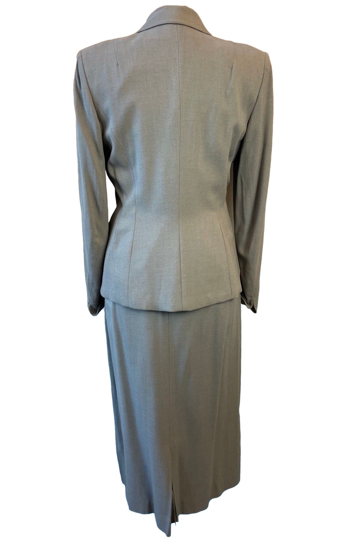 Vintage 50th Shade of Grey Skirt Suit