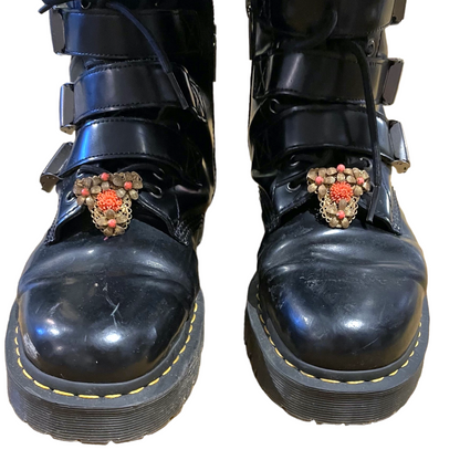 Vintage Dahlia Shoe Clips